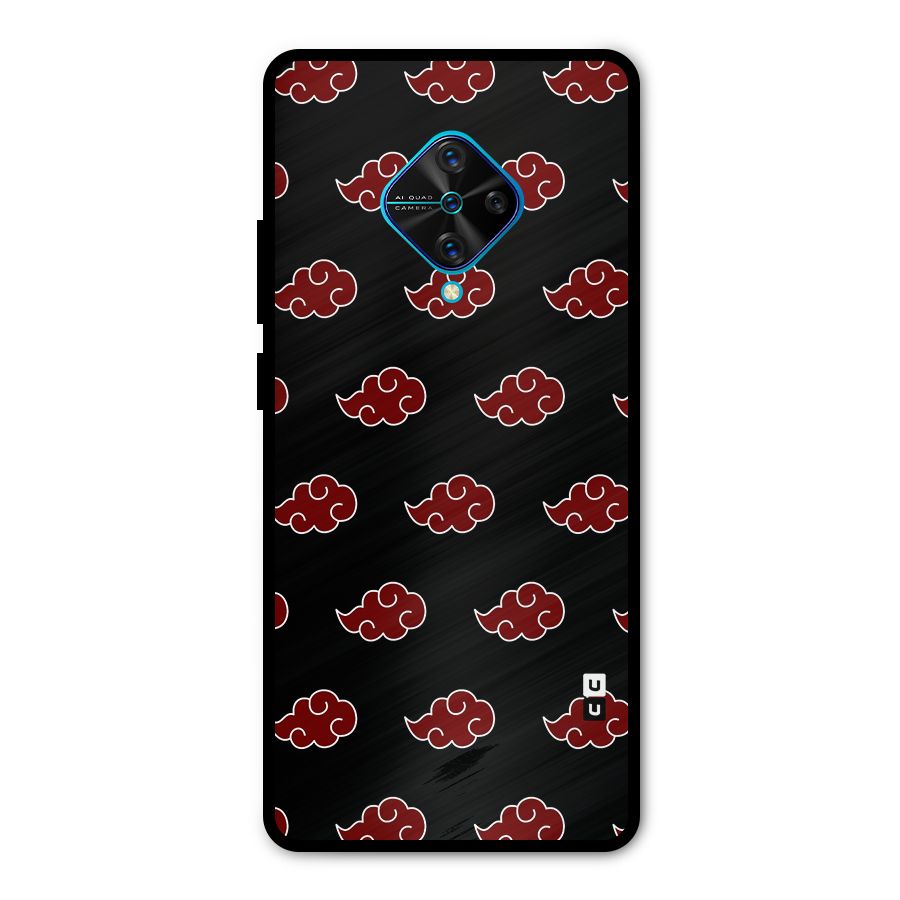 Naruto Akatsuki Pattern Metal Back Case for Vivo S1 Pro