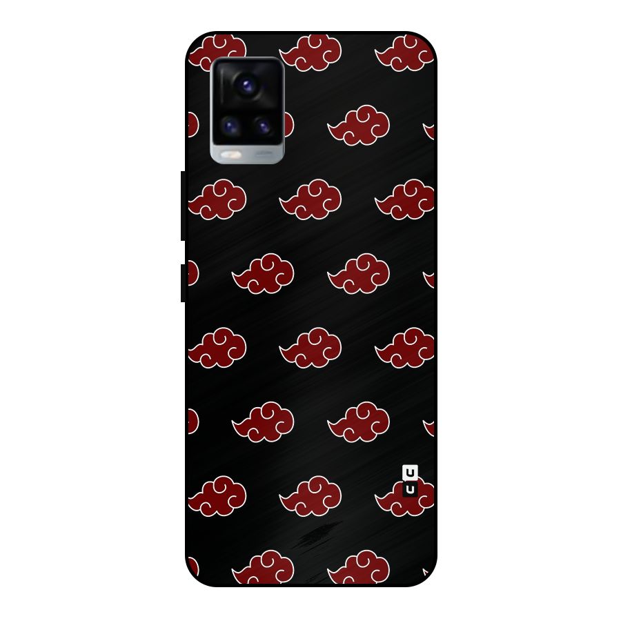 Naruto Akatsuki Pattern Metal Back Case for Vivo V20 2021