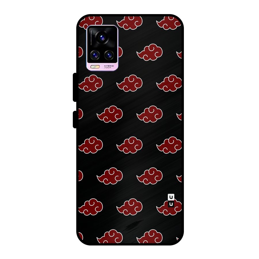 Naruto Akatsuki Pattern Metal Back Case for Vivo V20 Pro