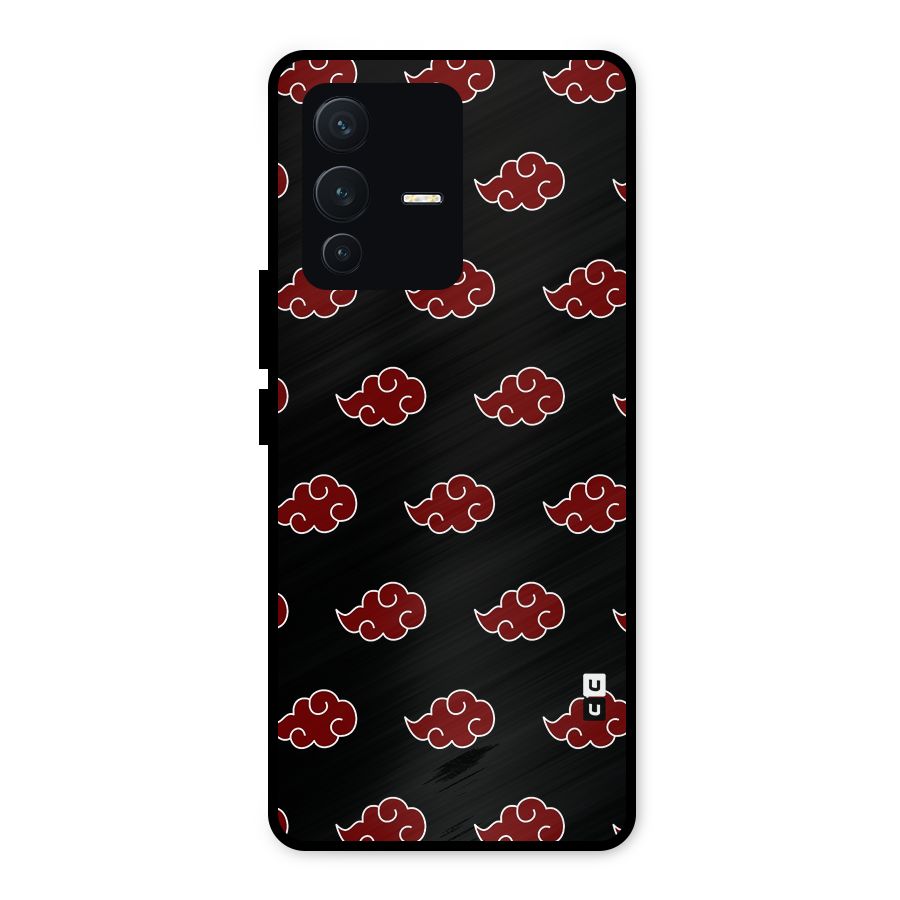 Naruto Akatsuki Pattern Metal Back Case for Vivo V23 5G