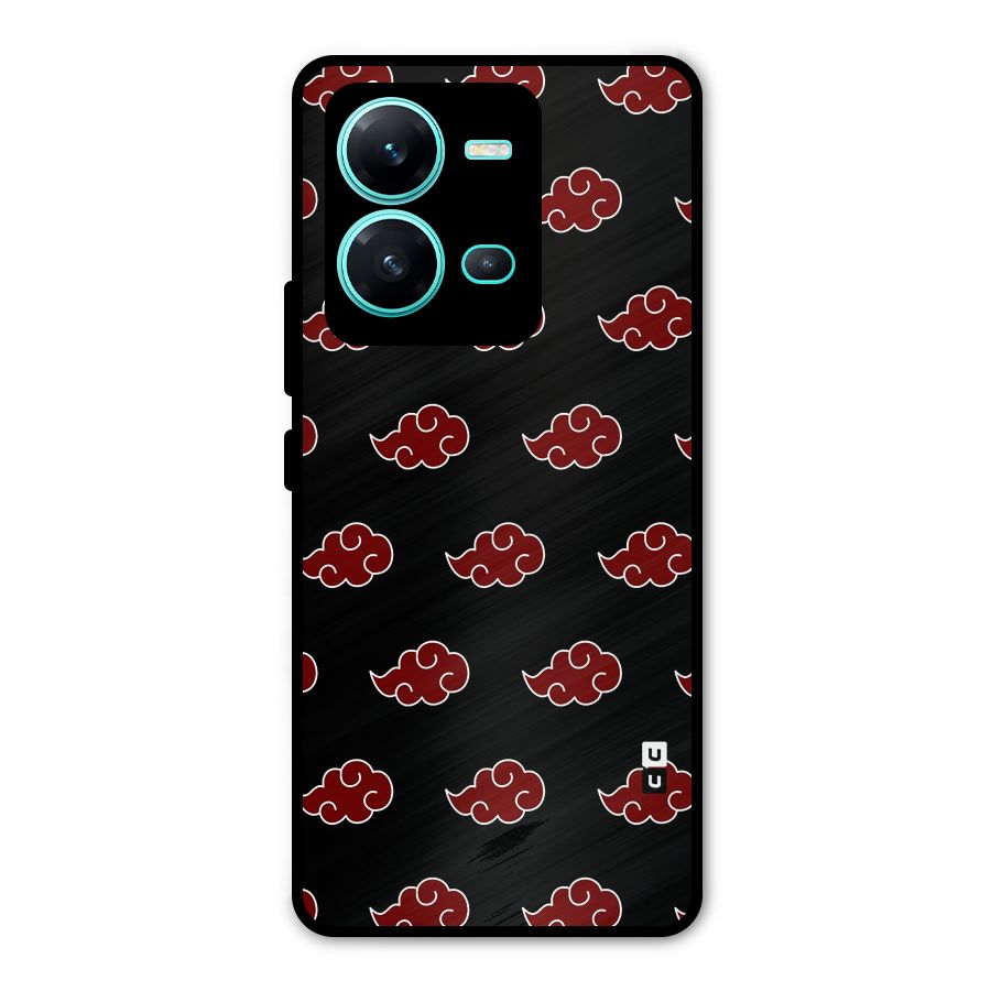Naruto Akatsuki Pattern Metal Back Case for Vivo V25