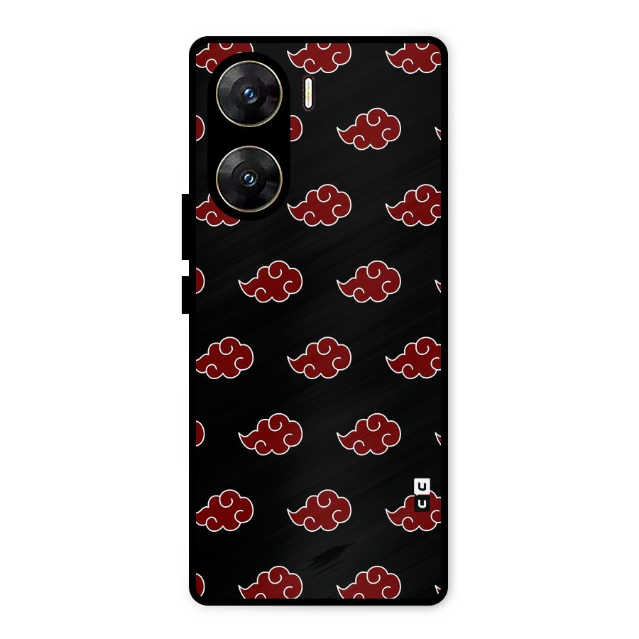 Naruto Akatsuki Pattern Metal Back Case for Vivo V29e