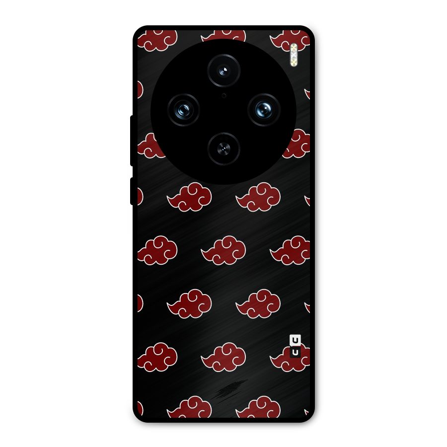 Naruto Akatsuki Pattern Metal Back Case for Vivo X100 Pro
