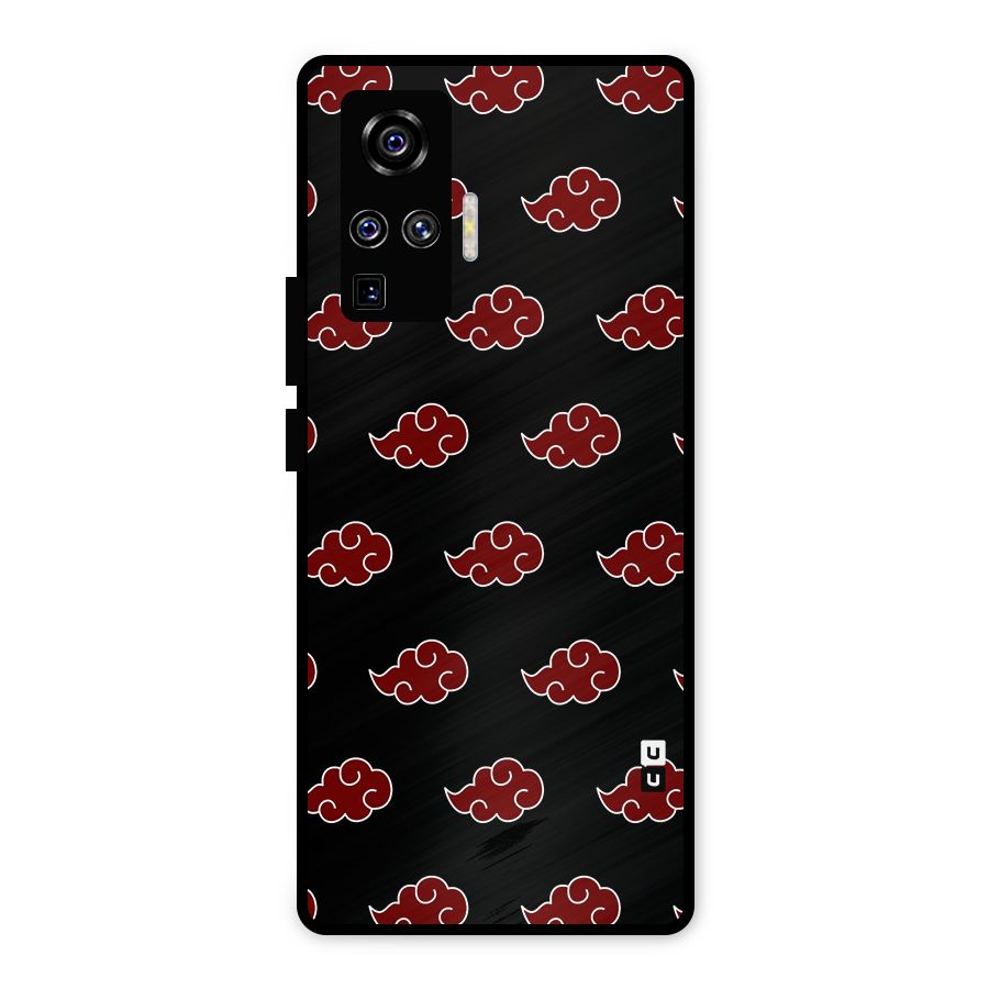 Naruto Akatsuki Pattern Metal Back Case for Vivo X50 Pro