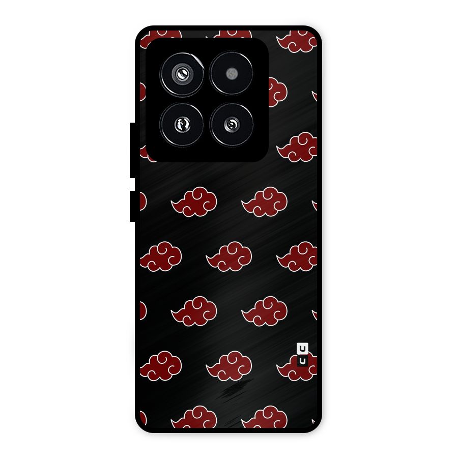 Naruto Akatsuki Pattern Metal Back Case for Xiaomi 14 Pro