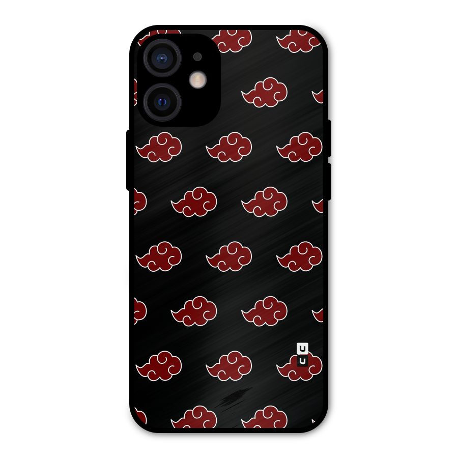 Naruto Akatsuki Pattern Metal Back Case for iPhone 12 Mini