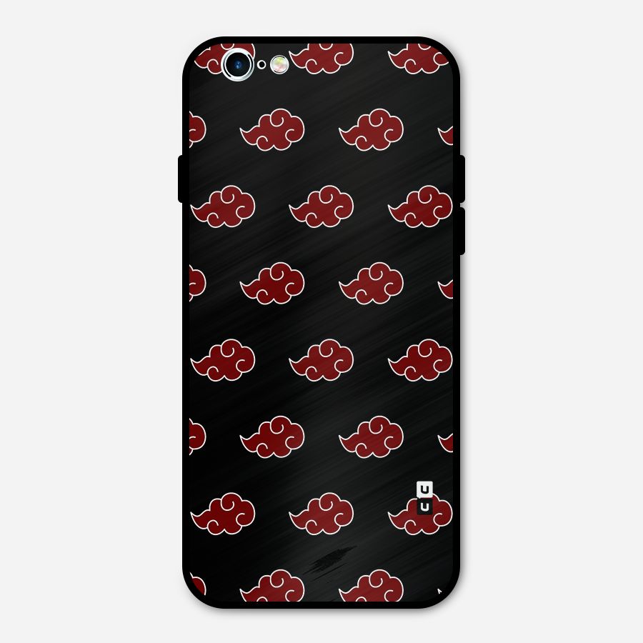 Naruto Akatsuki Pattern Metal Back Case for iPhone 6 6s