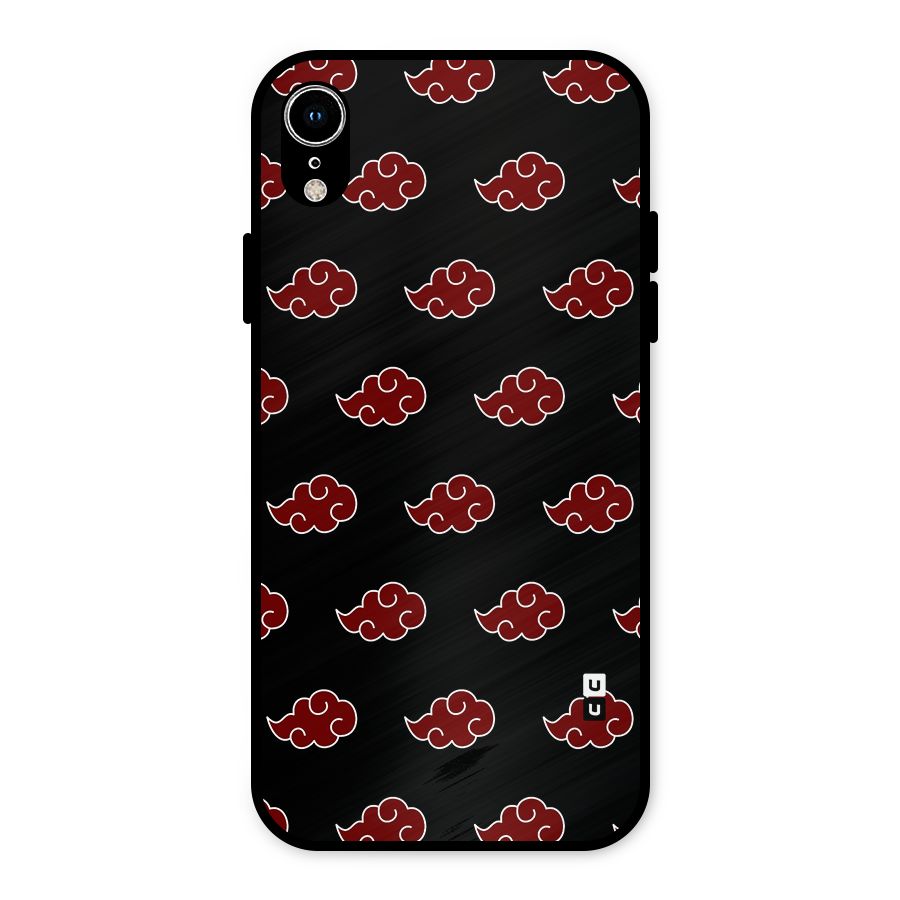 Naruto Akatsuki Pattern Metal Back Case for iPhone XR