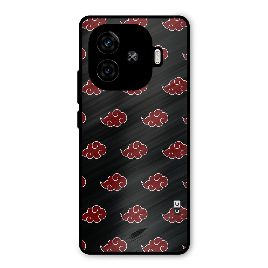 Naruto Akatsuki Pattern Metal Back Case for iQOO Z9 Turbo