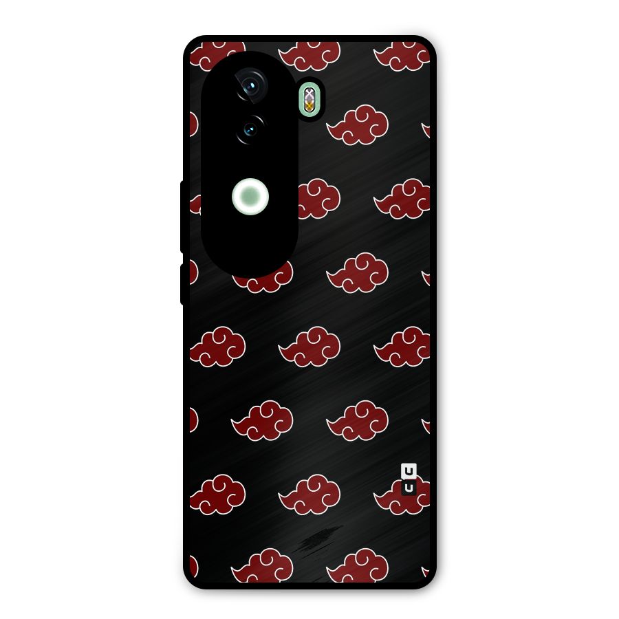 Naruto Akatsuki Pattern Metal Back Case for iQOO Z9s