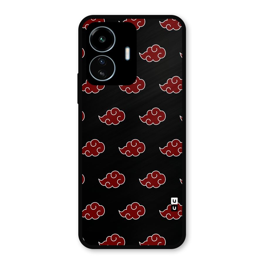 Naruto Akatsuki Pattern Metal Back Case for vivo iQOO Z6 Lite 5G