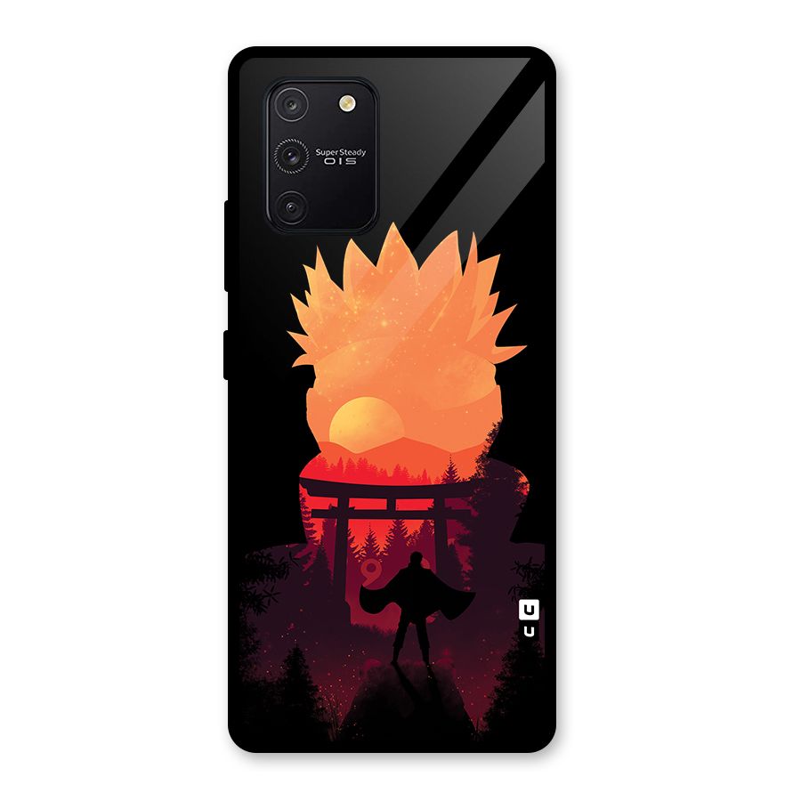 Naruto Anime Sunset Art Glass Back Case for Galaxy S10 Lite