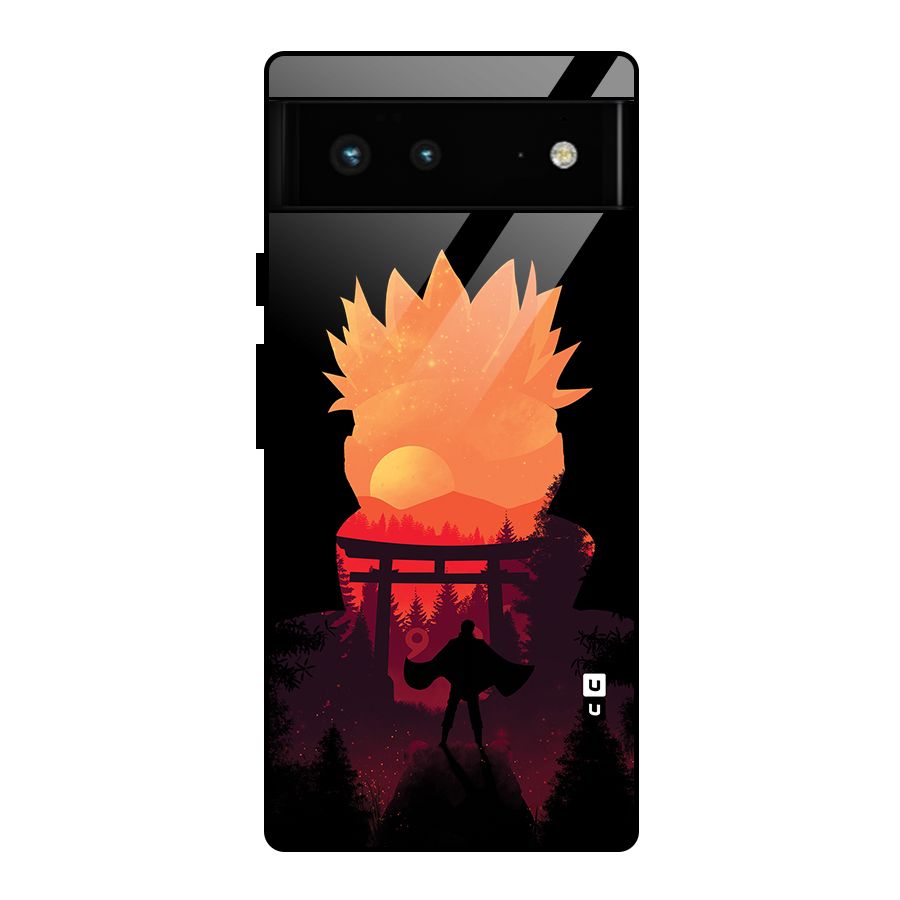 Naruto Anime Sunset Art Glass Back Case for Google Pixel 6