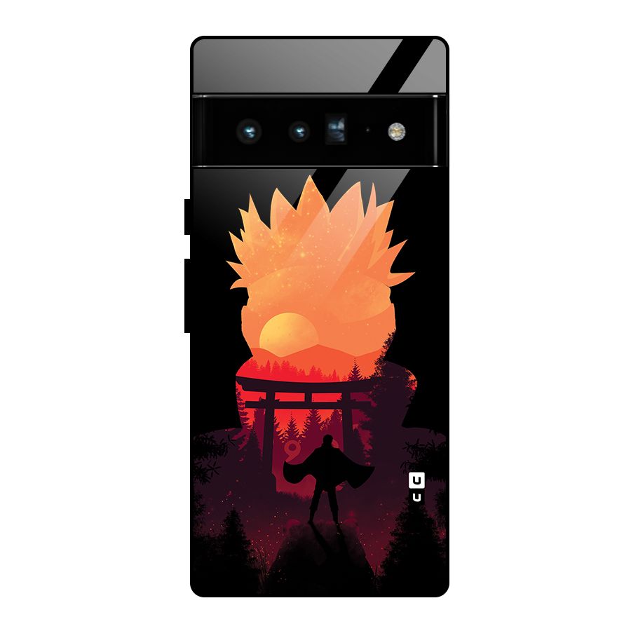 Naruto Anime Sunset Art Glass Back Case for Google Pixel 6 Pro