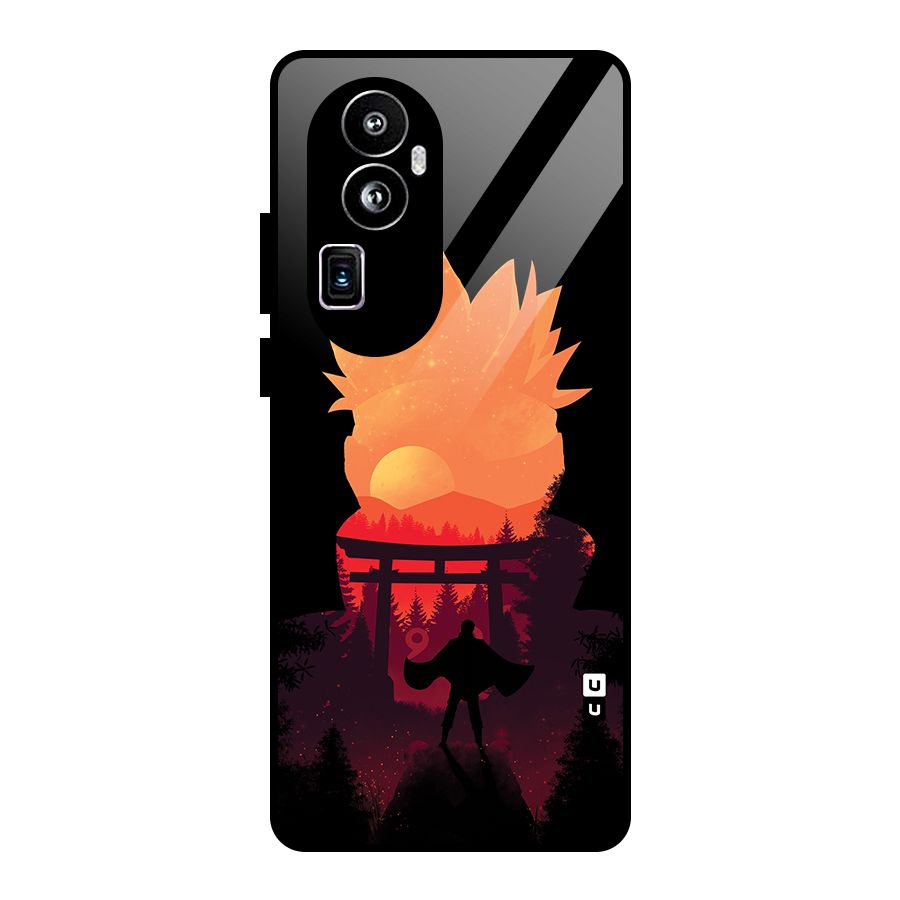 Naruto Anime Sunset Art Glass Back Case for Oppo Reno10 Pro Plus