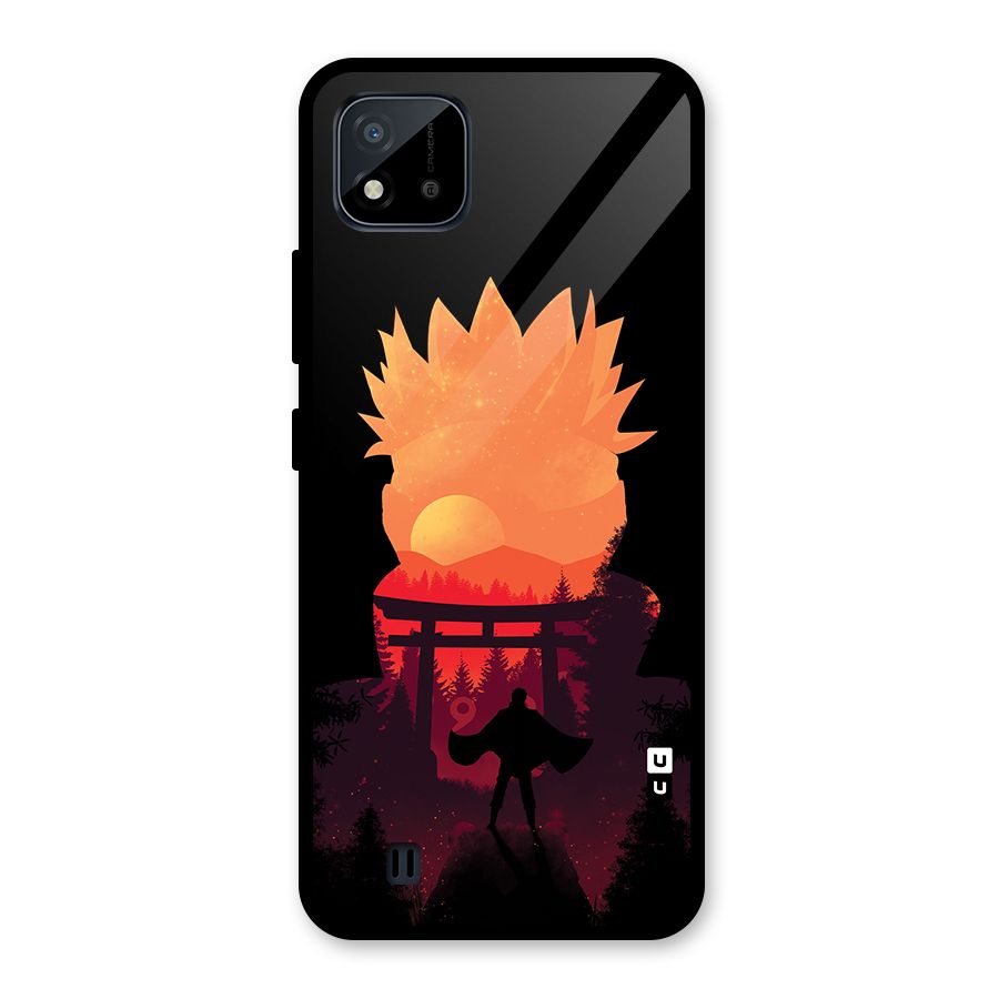 Naruto Anime Sunset Art Glass Back Case for Realme C11 2021