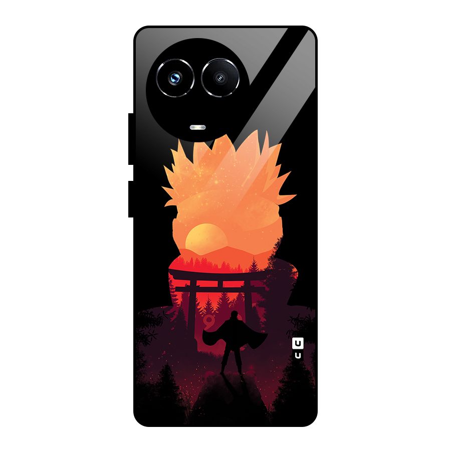 Naruto Anime Sunset Art Glass Back Case for Realme Narzo 60X