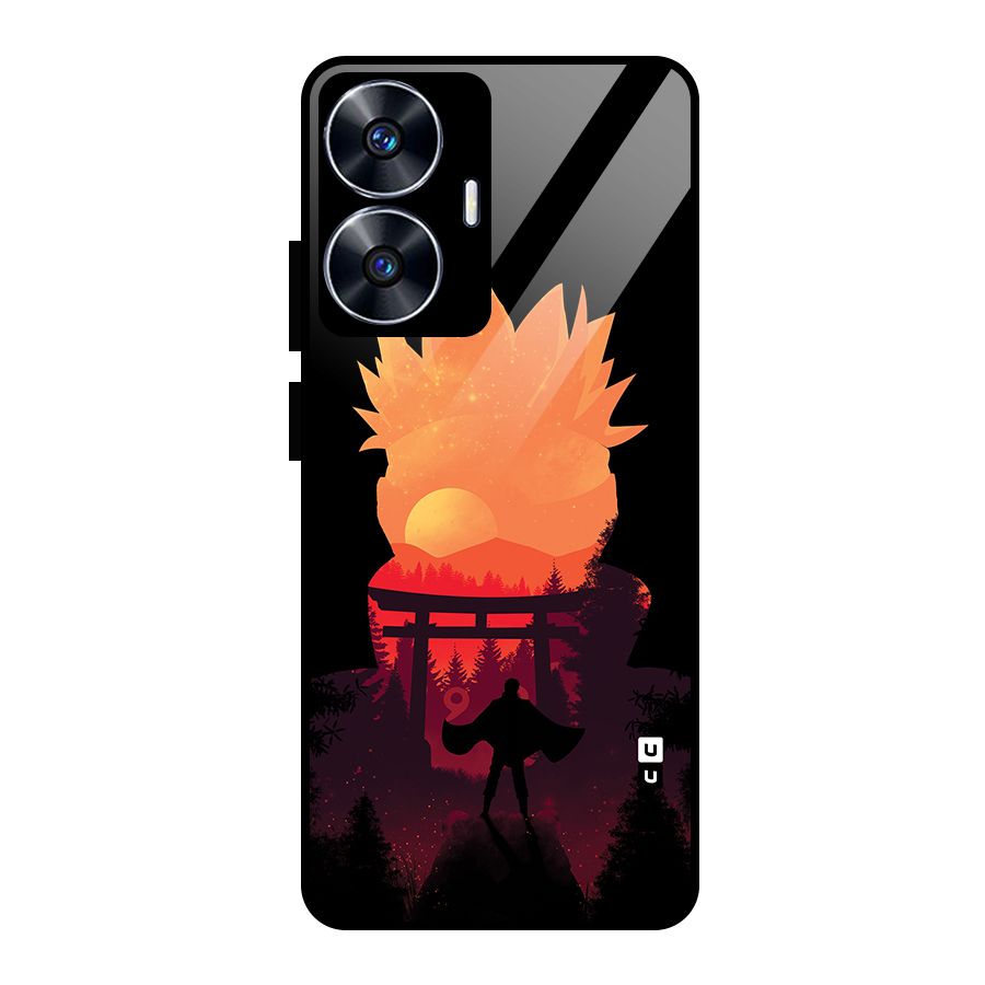 Naruto Anime Sunset Art Glass Back Case for Realme Narzo N55