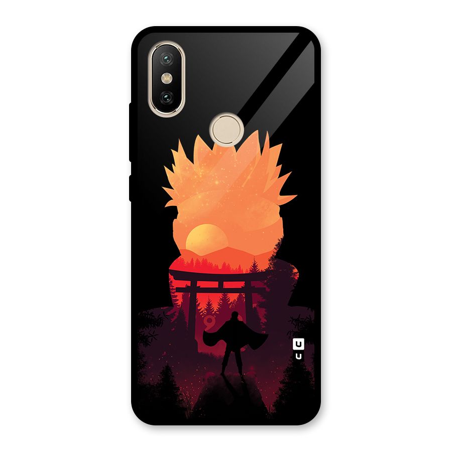Naruto Anime Sunset Art Glass Back Case for Redmi A2