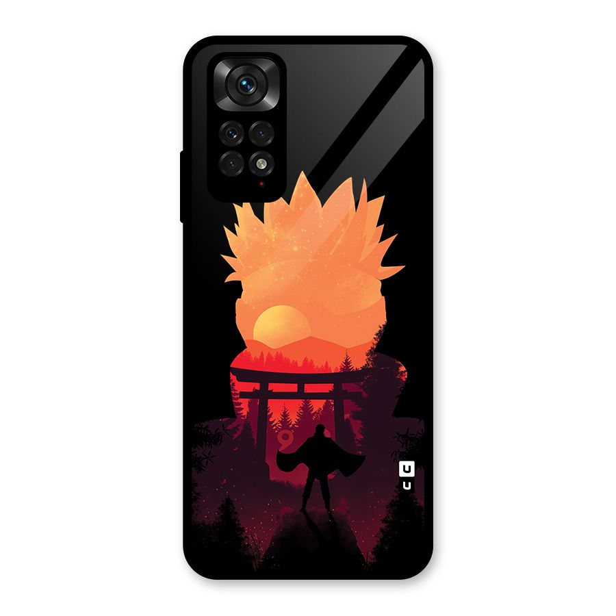 Naruto Anime Sunset Art Glass Back Case for Redmi Note 11S