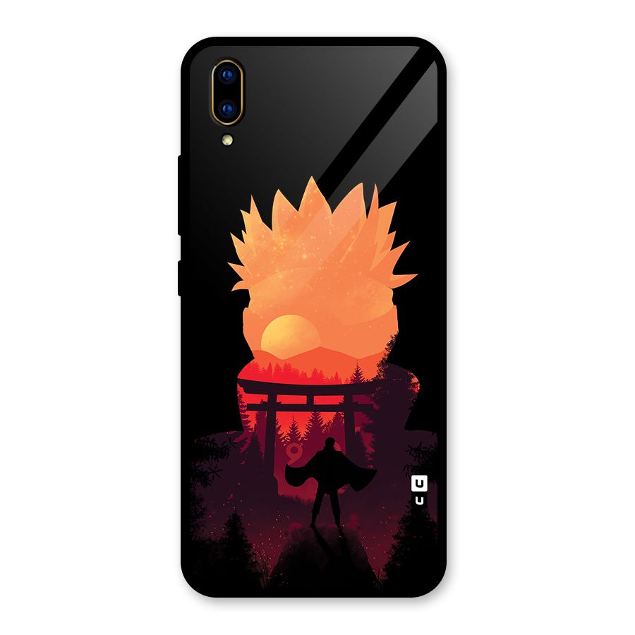 Naruto Anime Sunset Art Glass Back Case for Vivo V11 Pro
