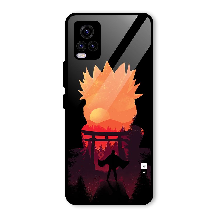 Naruto Anime Sunset Art Glass Back Case for Vivo V20 2021