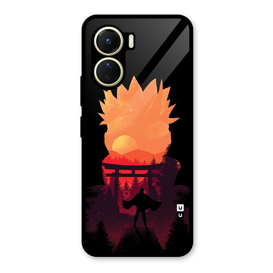 Naruto Anime Sunset Art Glass Back Case for Vivo Y16