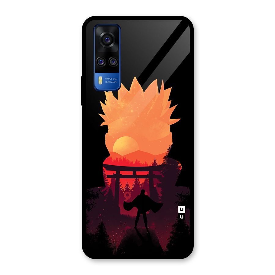 Naruto Anime Sunset Art Glass Back Case for Vivo Y31