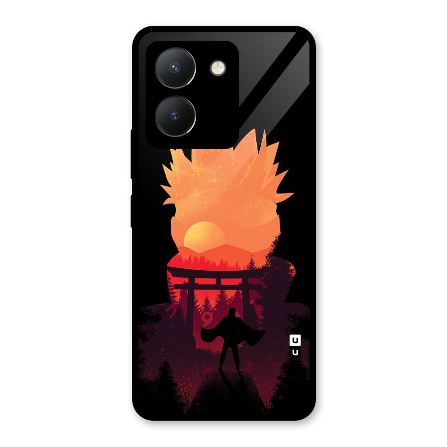 Naruto Anime Sunset Art Glass Back Case for Vivo Y36