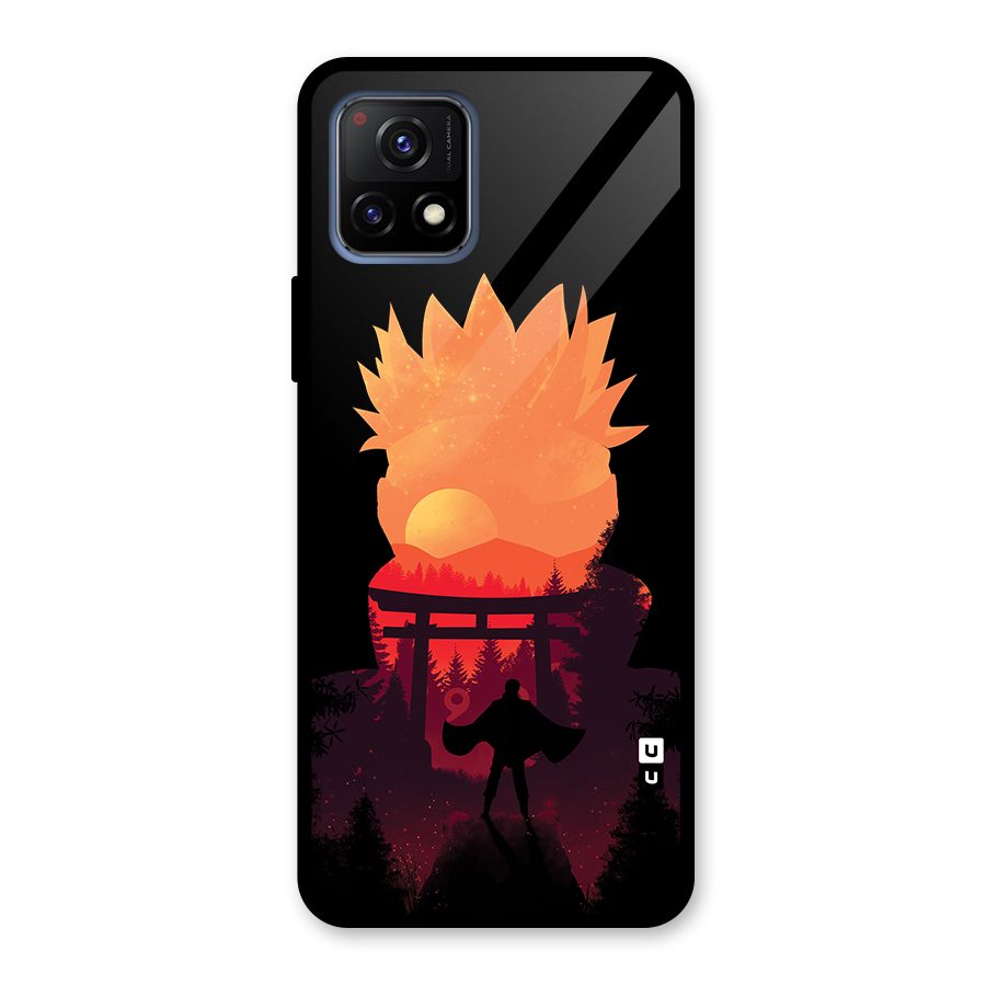 Naruto Anime Sunset Art Glass Back Case for Vivo Y72 5G
