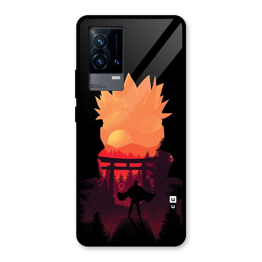 Naruto Anime Sunset Art Glass Back Case for iQOO 9 5G