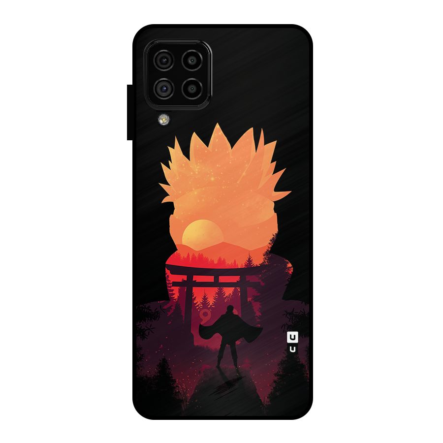 Naruto Anime Sunset Art Metal Back Case for Galaxy A22 4G