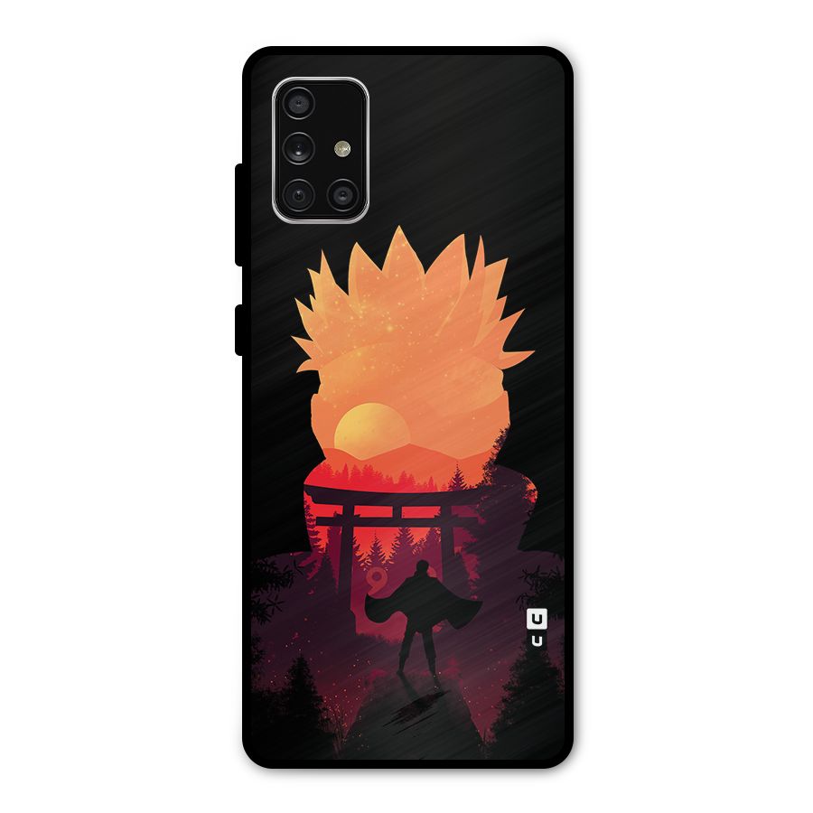 Naruto Anime Sunset Art Metal Back Case for Galaxy A71