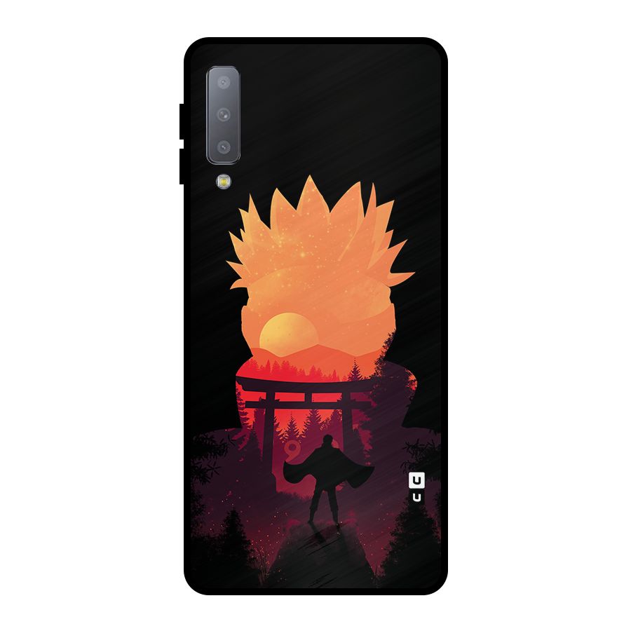 Naruto Anime Sunset Art Metal Back Case for Galaxy A7 (2018)