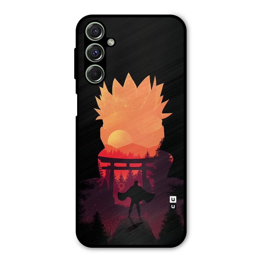 Naruto Anime Sunset Art Metal Back Case for Galaxy F34