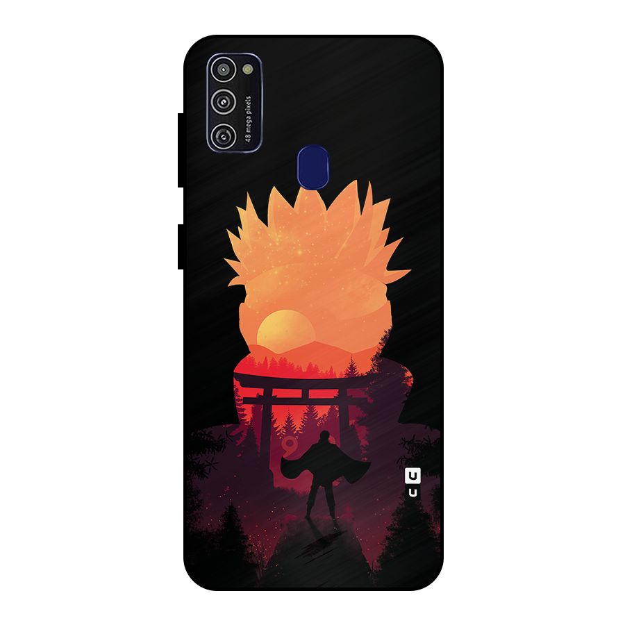 Naruto Anime Sunset Art Metal Back Case for Galaxy M30s