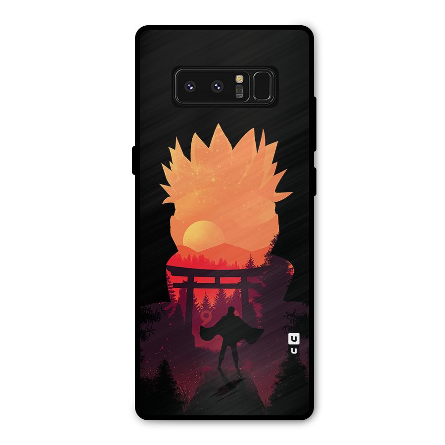Naruto Anime Sunset Art Metal Back Case for Galaxy Note 8