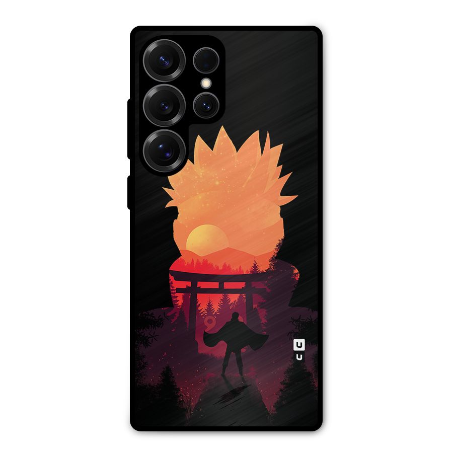 Naruto Anime Sunset Art Metal Back Case for Galaxy S25 Ultra