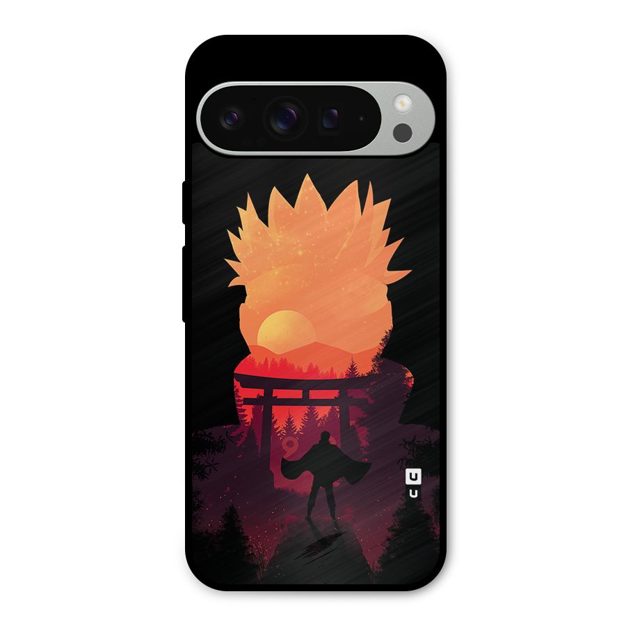 Naruto Anime Sunset Art Metal Back Case for Google Pixel 9 Pro XL