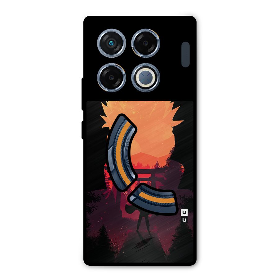 Naruto Anime Sunset Art Metal Back Case for Infinix GT 20 Pro