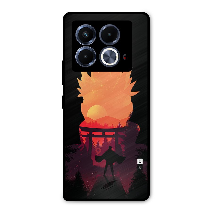 Naruto Anime Sunset Art Metal Back Case for Infinix Note 40 5G