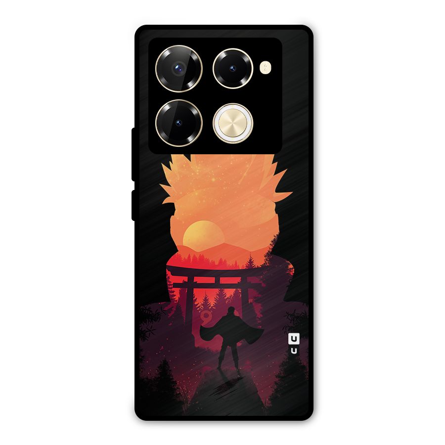 Naruto Anime Sunset Art Metal Back Case for Infinix Note 40 Pro Plus