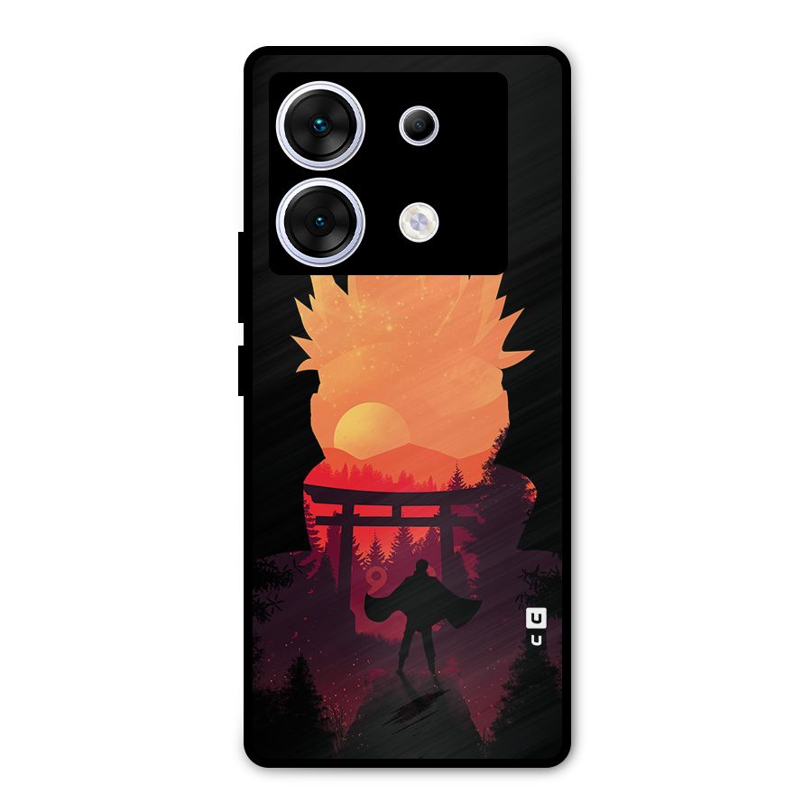 Naruto Anime Sunset Art Metal Back Case for Infinix Zero 30 5G