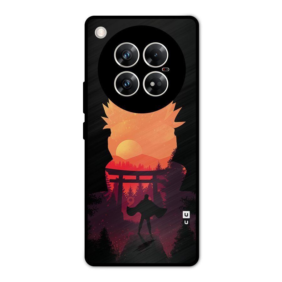 Naruto Anime Sunset Art Metal Back Case for Infinix Zero 40 5G