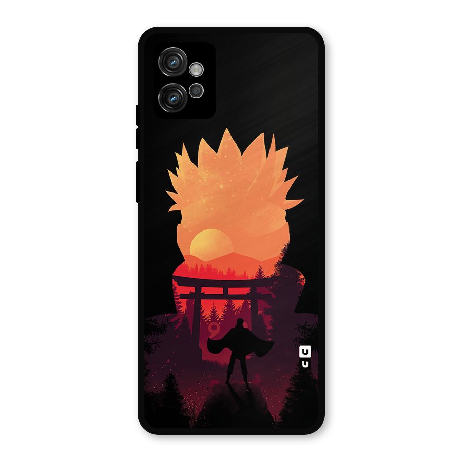 Naruto Anime Sunset Art Metal Back Case for Moto G32