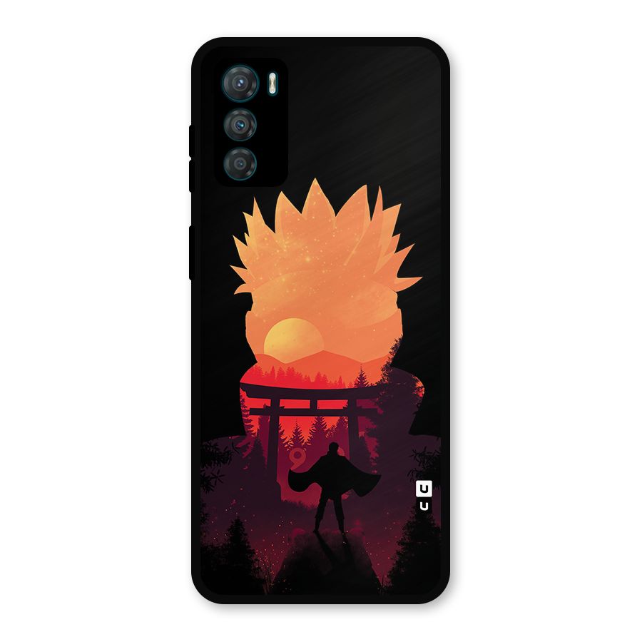 Naruto Anime Sunset Art Metal Back Case for Moto G42