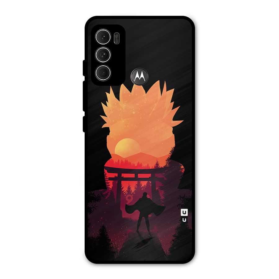Naruto Anime Sunset Art Metal Back Case for Moto G60