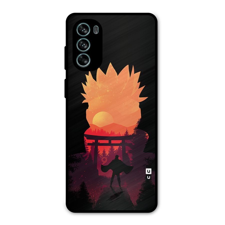 Naruto Anime Sunset Art Metal Back Case for Moto G62