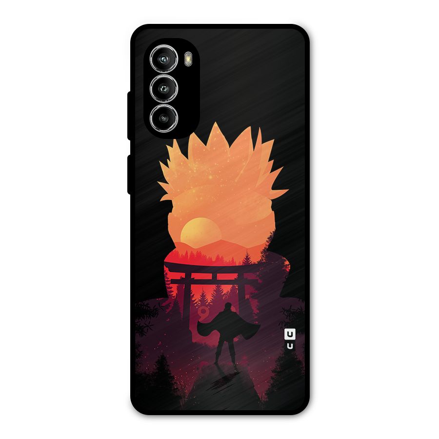 Naruto Anime Sunset Art Metal Back Case for Moto G82