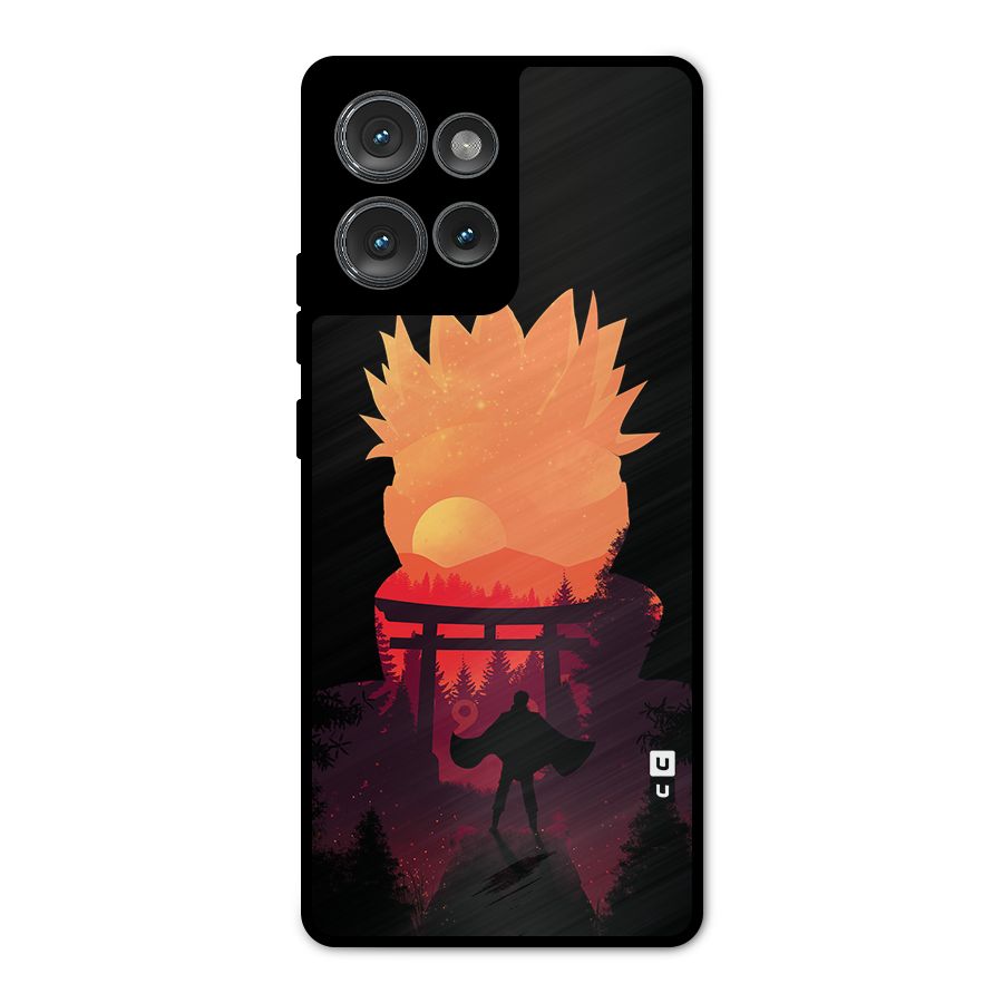 Naruto Anime Sunset Art Metal Back Case for Motorola Edge 50